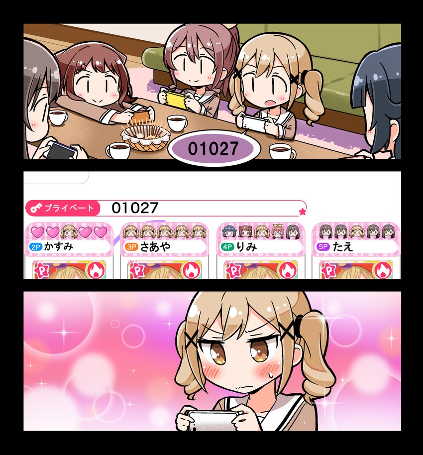 ichigaya arisa, toyama kasumi, hanazono tae, yamabuki saya, and ushigome rimi (bang dream!) drawn by kyou_(fr39)