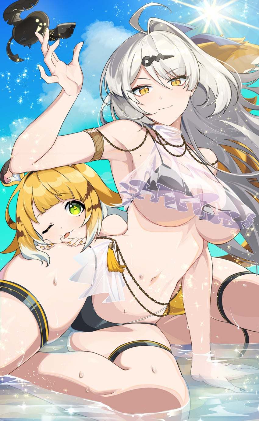 yixuan and ju fufu (zenless zone zero) drawn by tuyumori_kaoru_(alilybell1241)