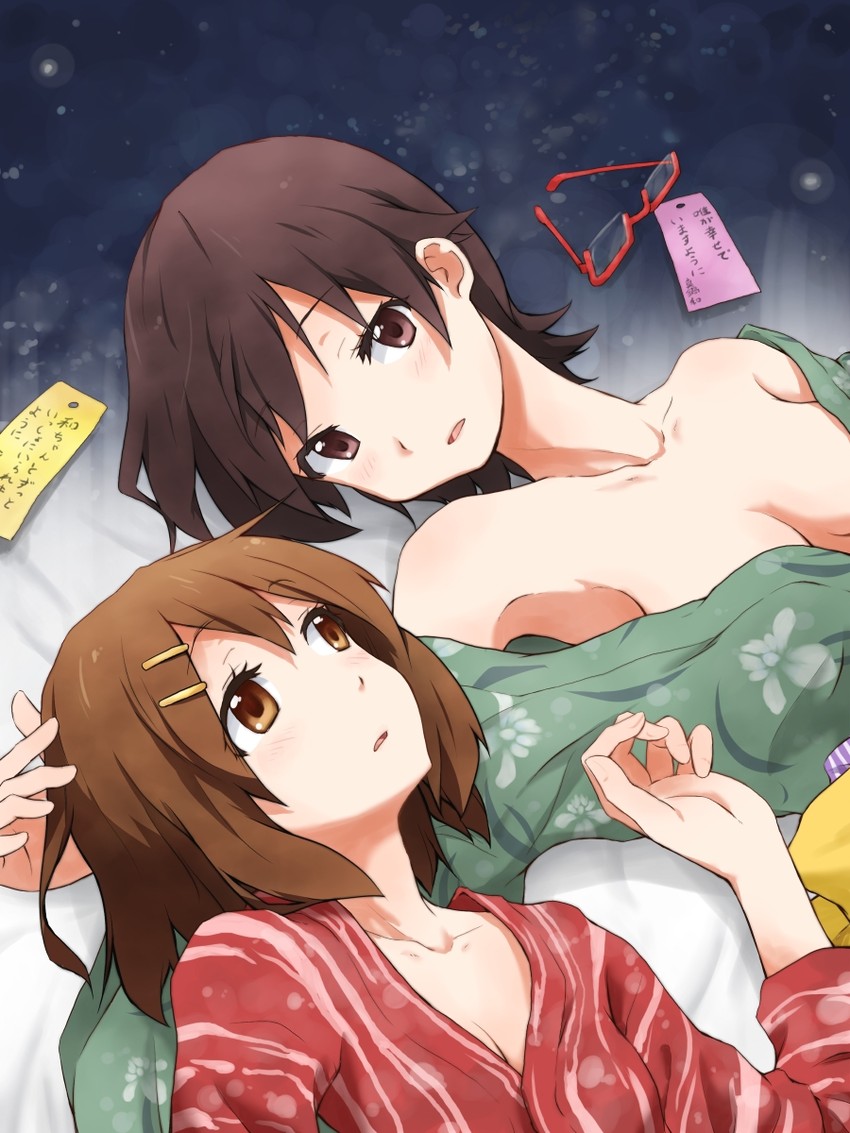 hirasawa yui and manabe nodoka (k-on!) drawn by kagiana