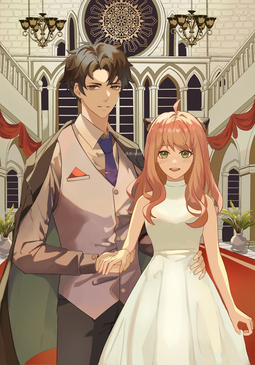 anya and damian desmond (spy x family) drawn by atsuboo_(artist)