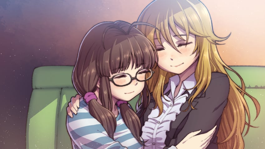 hoshii miki and akizuki ritsuko (idolmaster) drawn by chiaki_rakutarou
