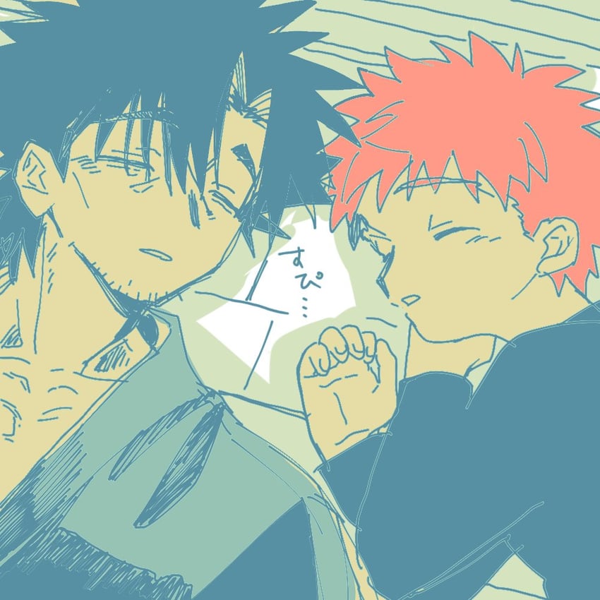 emiya shirou and emiya kiritsugu (fate and 1 more) drawn by amemasu79