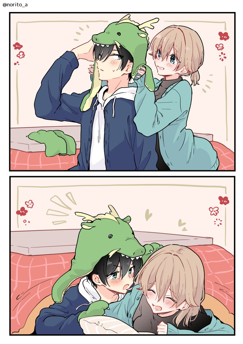 sagimiya ryou and mikami nagisa (zenbu kimi no sei) drawn by asazuki_norito