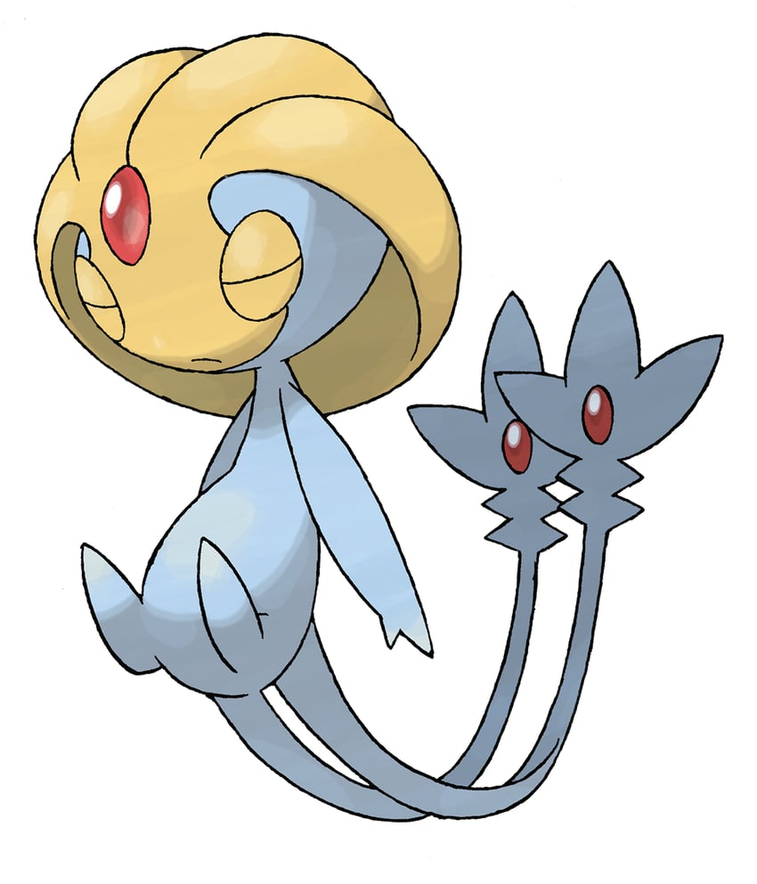 uxie (pokemon and 1 more) drawn by sugimori_ken