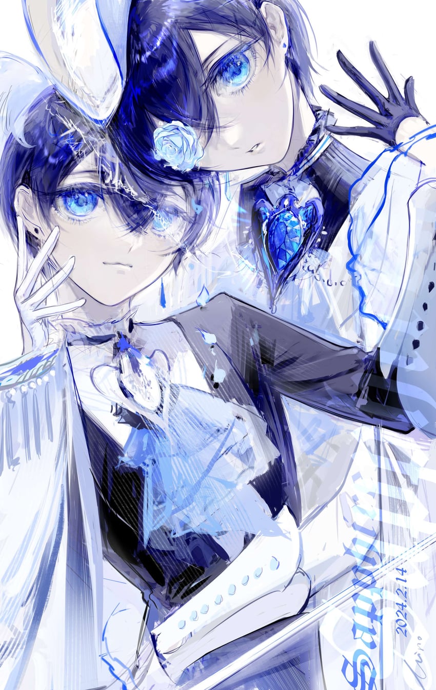 ciel phantomhive and ciel phantomhive's brother (kuroshitsuji) drawn by minodreamland