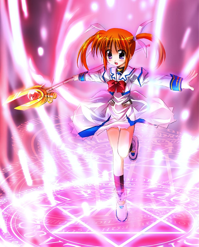 takamachi nanoha and raising heart (lyrical nanoha and 1 more) drawn by otoki_raku