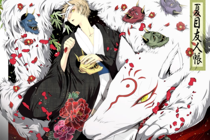 natsume takashi and madara (natsume yuujinchou) drawn by hirako_(pigmonn)