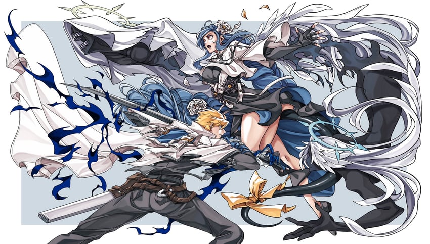 dizzy, ky kiske, necro, undine, and queen dizzy (guilty gear and 1 more) drawn by dong_hole