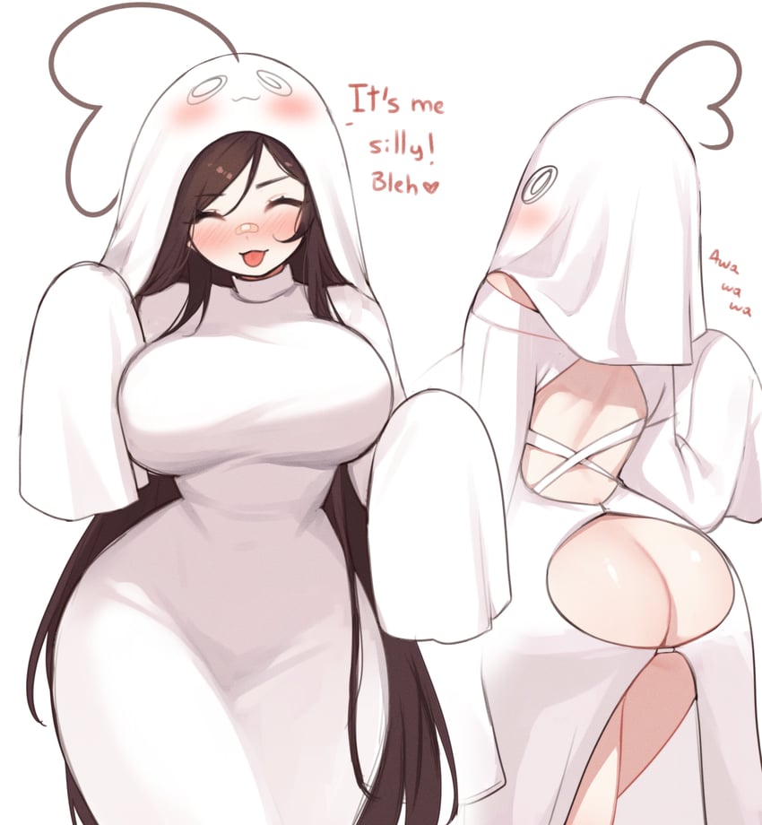 sky above me and ghost girl (indie virtual youtuber) drawn by sky_above_me