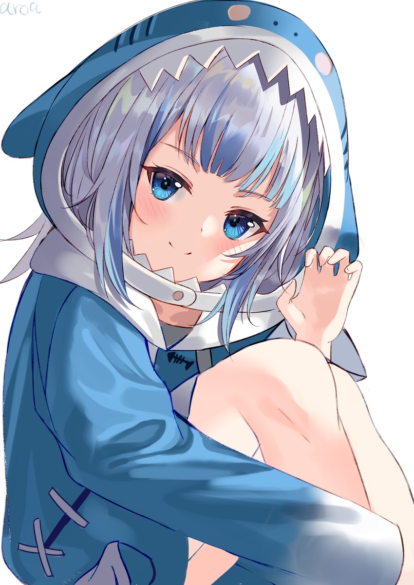 gawr gura (hololive and 1 more) drawn by aroa_(aroamoyasi)