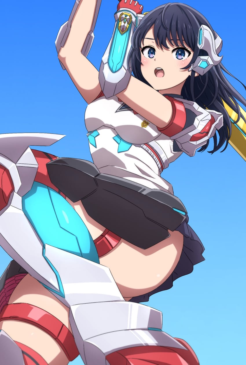 takarada rikka, gridman, and gridman calibur (gridman universe) drawn by noshimurin