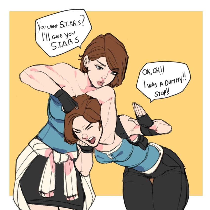 jill valentine (resident evil and 2 more) drawn by kamii_momoru