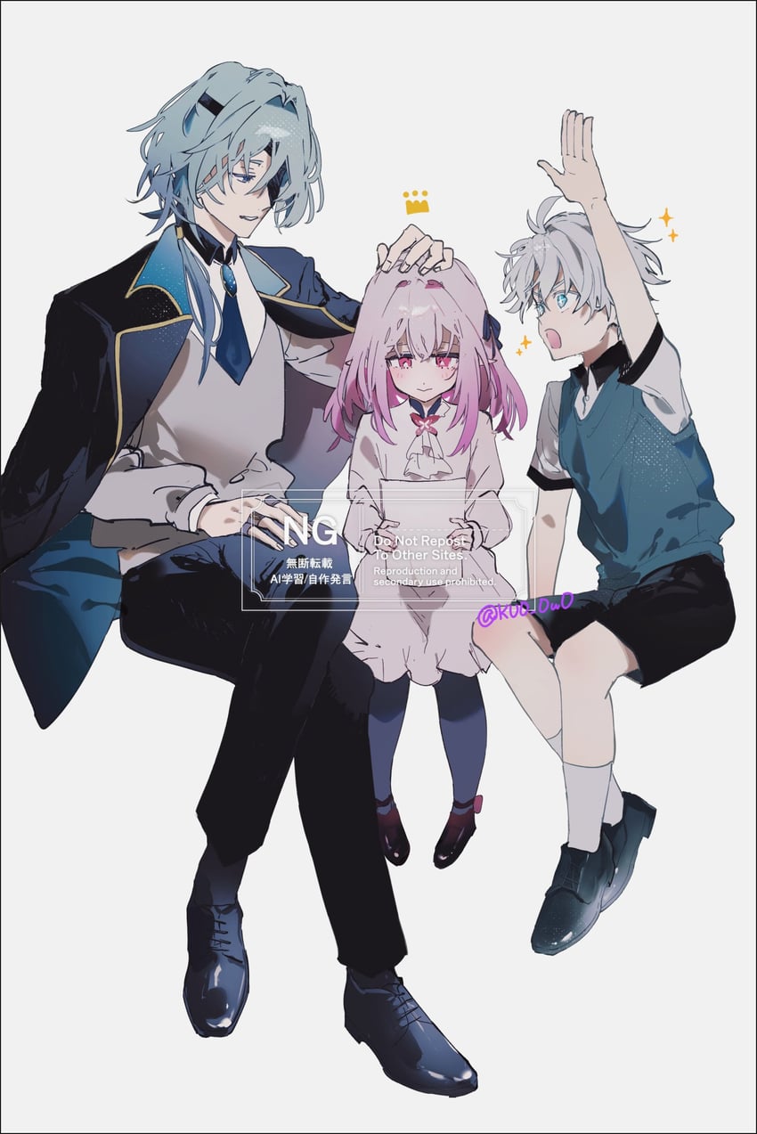 phainon, castorice, and anaxa (honkai and 1 more) drawn by kurosumi_(kuro62114)