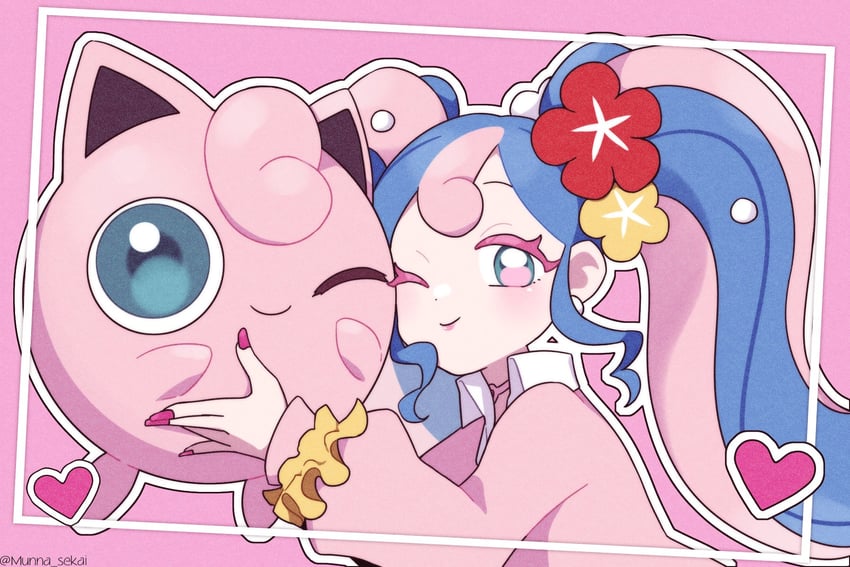 hatsune miku, jigglypuff, and fairy miku (pokemon and 2 more) drawn by munna_(munna_sekai)