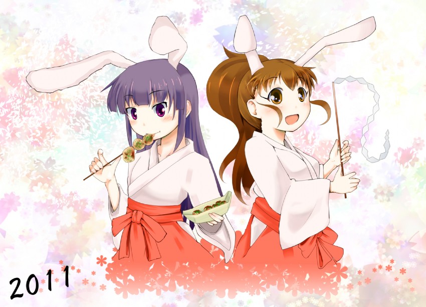 taneshima popura and yamada aoi (working!!) drawn by sch