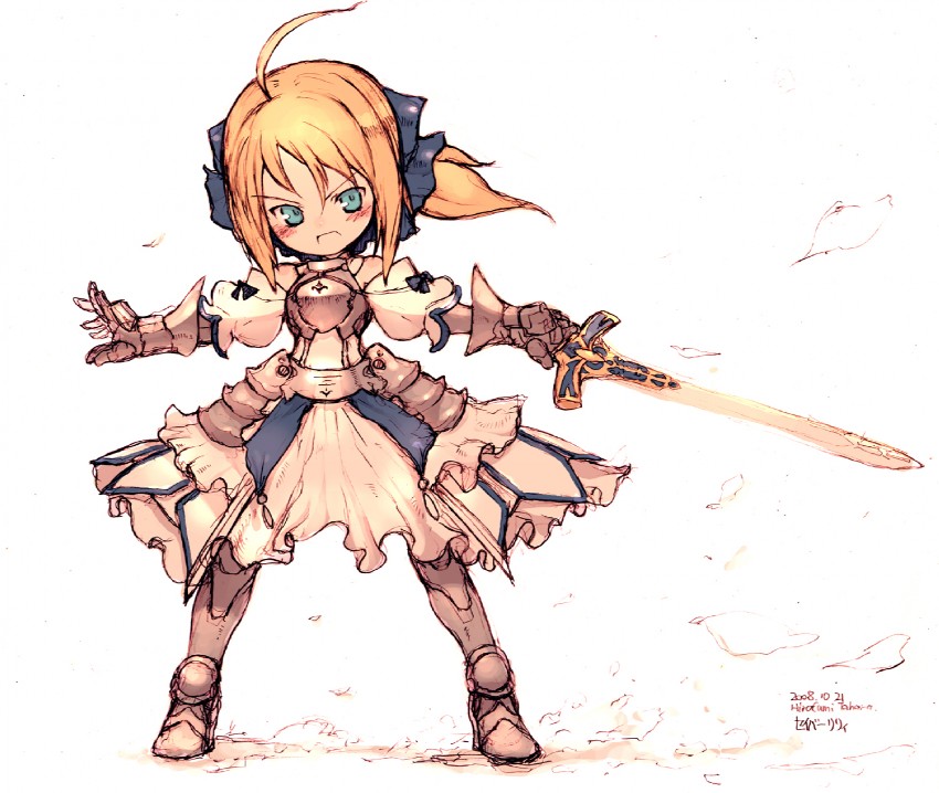 artoria pendragon and saber lily (fate and 1 more) drawn by rondo_bell