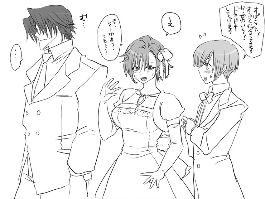 igarashi kyou, hasumi souji, and shiki seishirou (seitenkango. shinyuu to) drawn by eroe