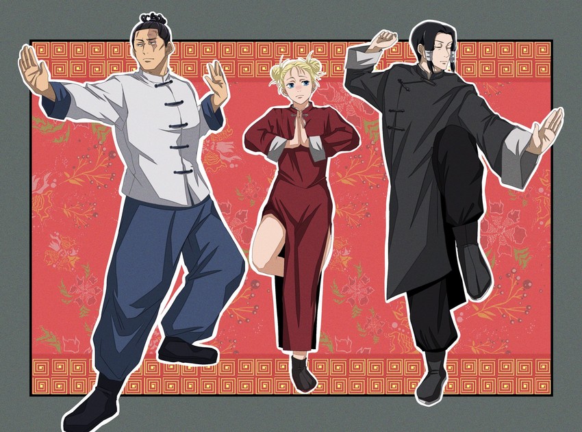 toudou aoi, kamo noritoshi, and nishimiya momo (jujutsu kaisen) drawn by ohayouakachan