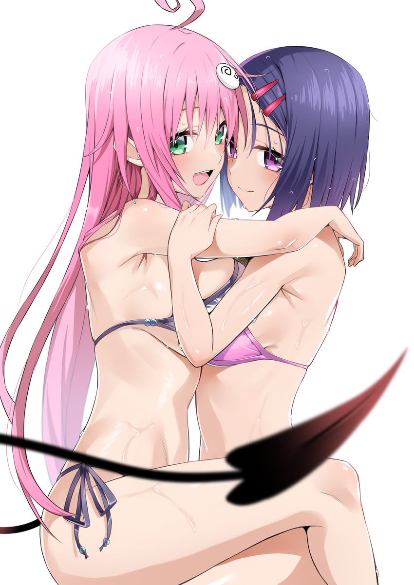 lala satalin deviluke and sairenji haruna (to love-ru and 1 more) drawn by slope_(check238)