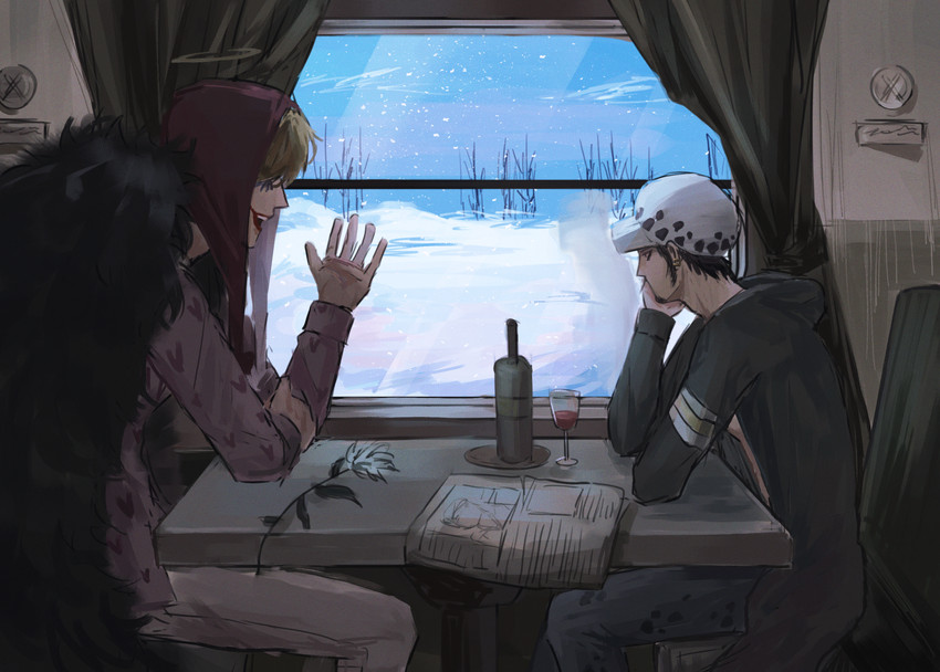 trafalgar law and donquixote rocinante (one piece) drawn by bin_(binonep)