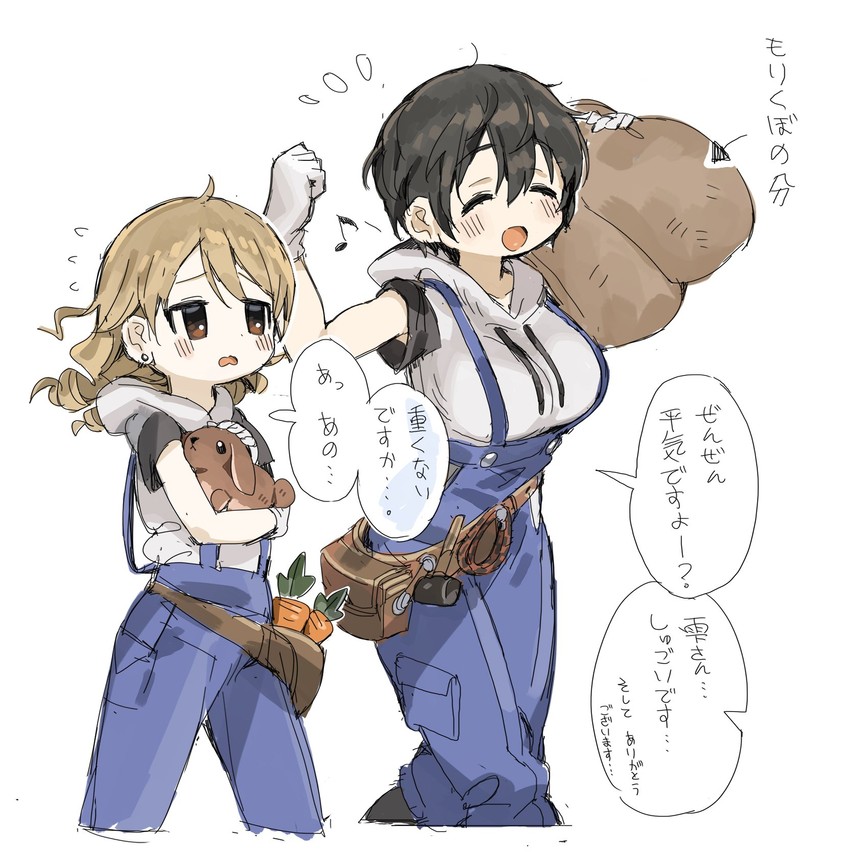 morikubo nono and oikawa shizuku (idolmaster and 1 more) drawn by spawnfoxy