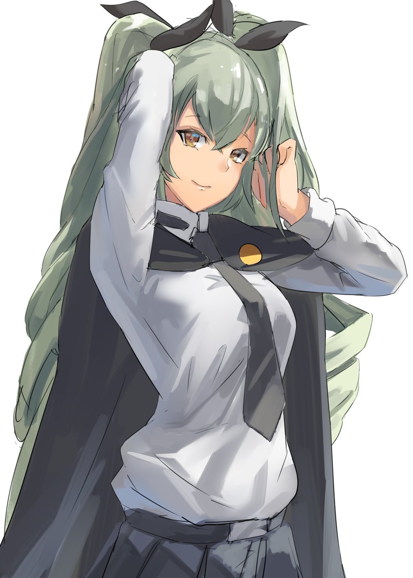 anchovy (girls und panzer) drawn by three_k_(spiritus_no_honoo)
