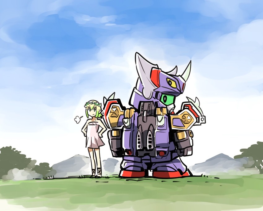 g-forest goddess and sai gundam (original and 4 more) drawn by kato_takuji