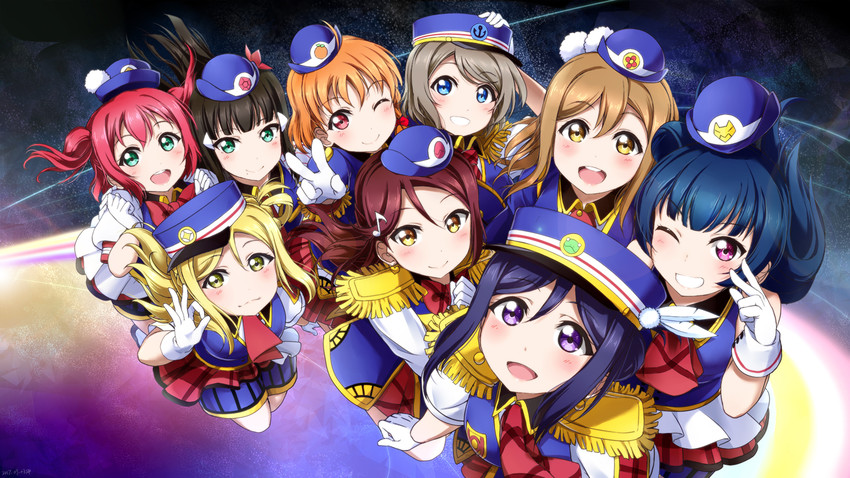 watanabe you, tsushima yoshiko, sakurauchi riko, takami chika, matsuura kanan, and 4 more (love live! and 1 more) drawn by shiimai