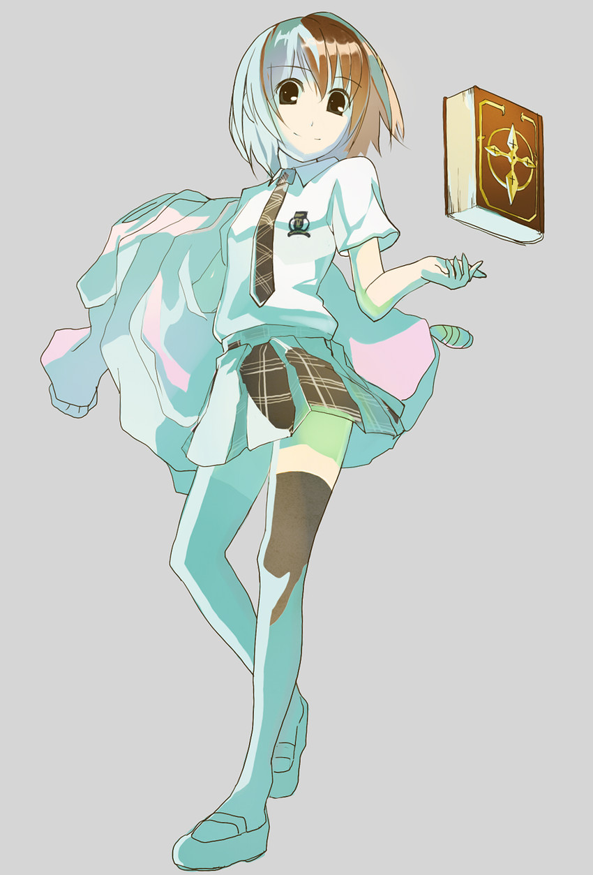 yagami hayate and tome of the night sky (lyrical nanoha and 2 more) drawn by wagashi_(okashina)