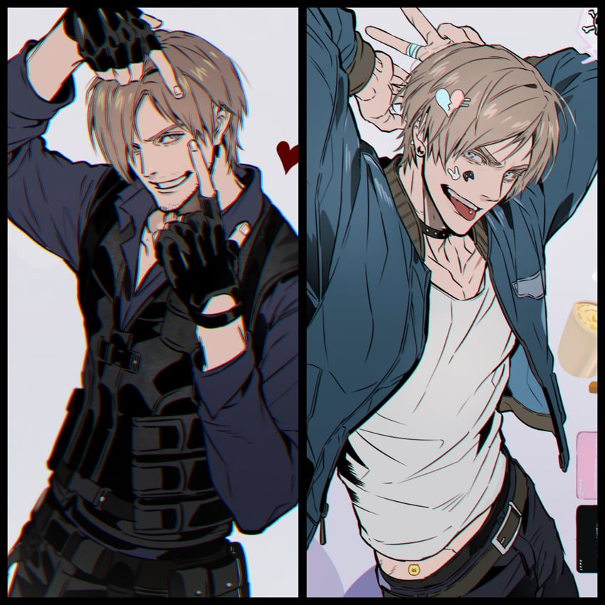 leon s. kennedy (resident evil and 1 more) drawn by umbrella_rpd