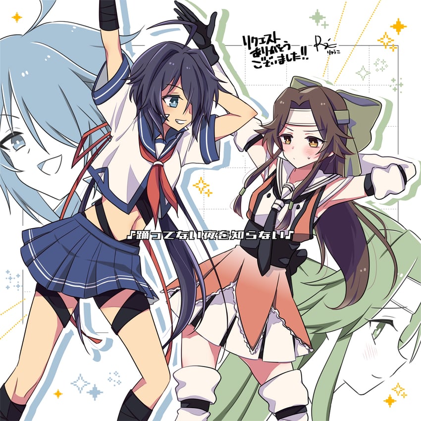 jintsuu, jintsuu kai ni, kako, and kako kai ni (kantai collection and 1 more) drawn by r-king