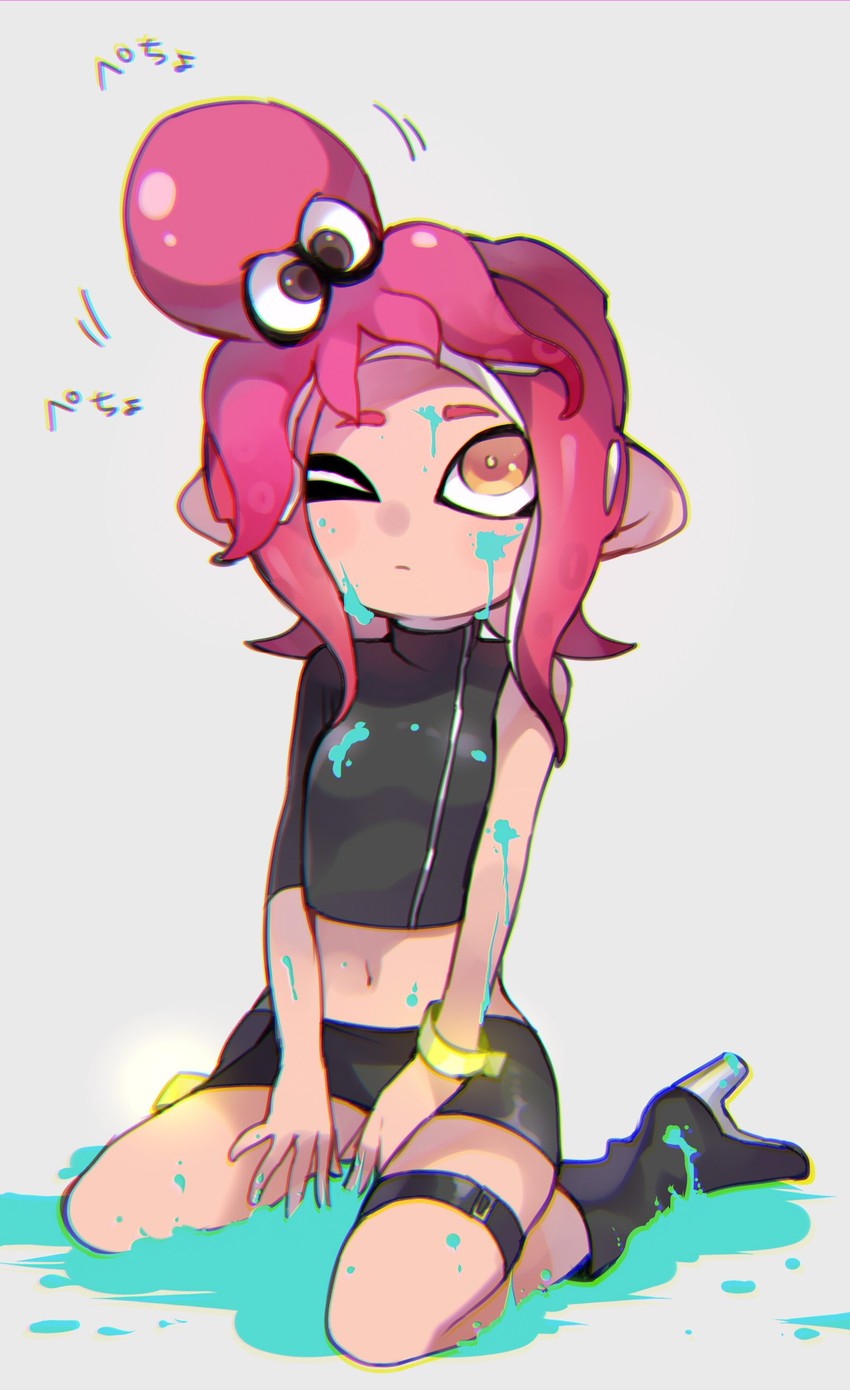 octoling player character, octoling girl, and agent 8 (splatoon and 2 more) drawn by danimaru
