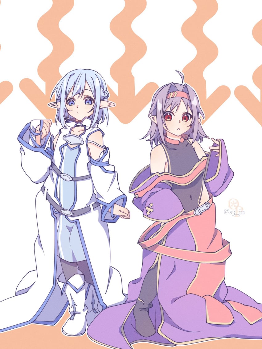 asuna and yuuki (sword art online) drawn by neosight