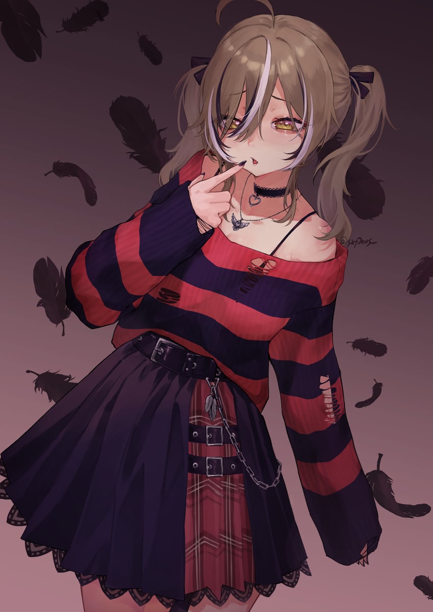 nanashi mumei (hololive and 1 more) drawn by saydens