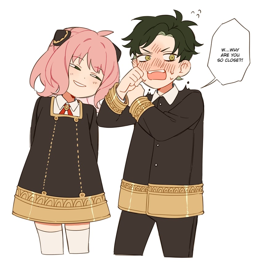 anya and damian desmond (spy x family) drawn by majunjuu