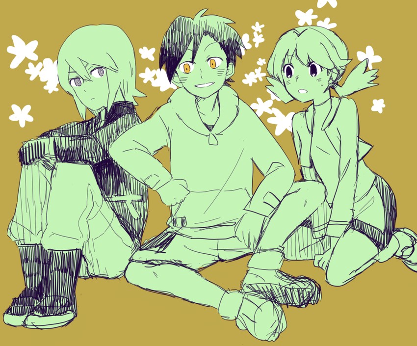 ethan, silver, and kris (pokemon and 1 more) drawn by sanigo