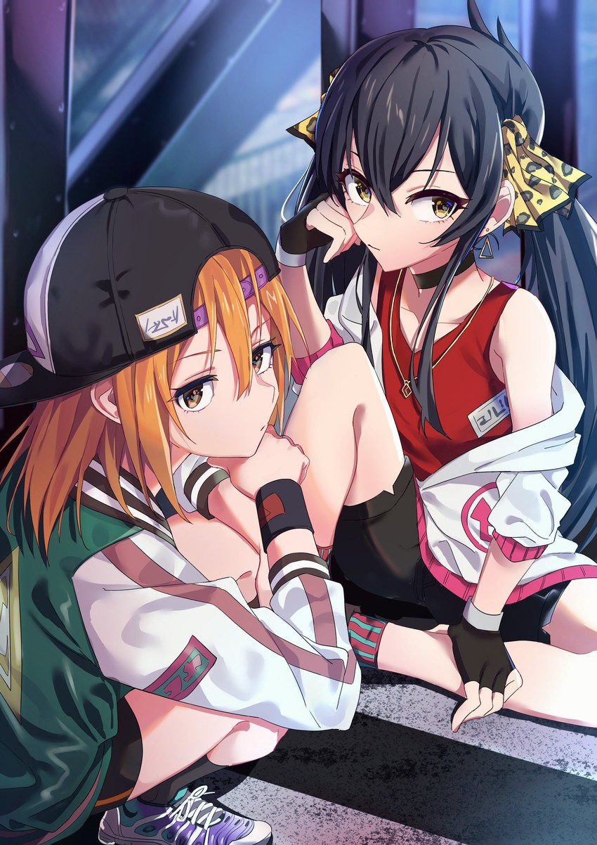 yuuki haru and matoba risa (idolmaster and 1 more) drawn by mek_number
