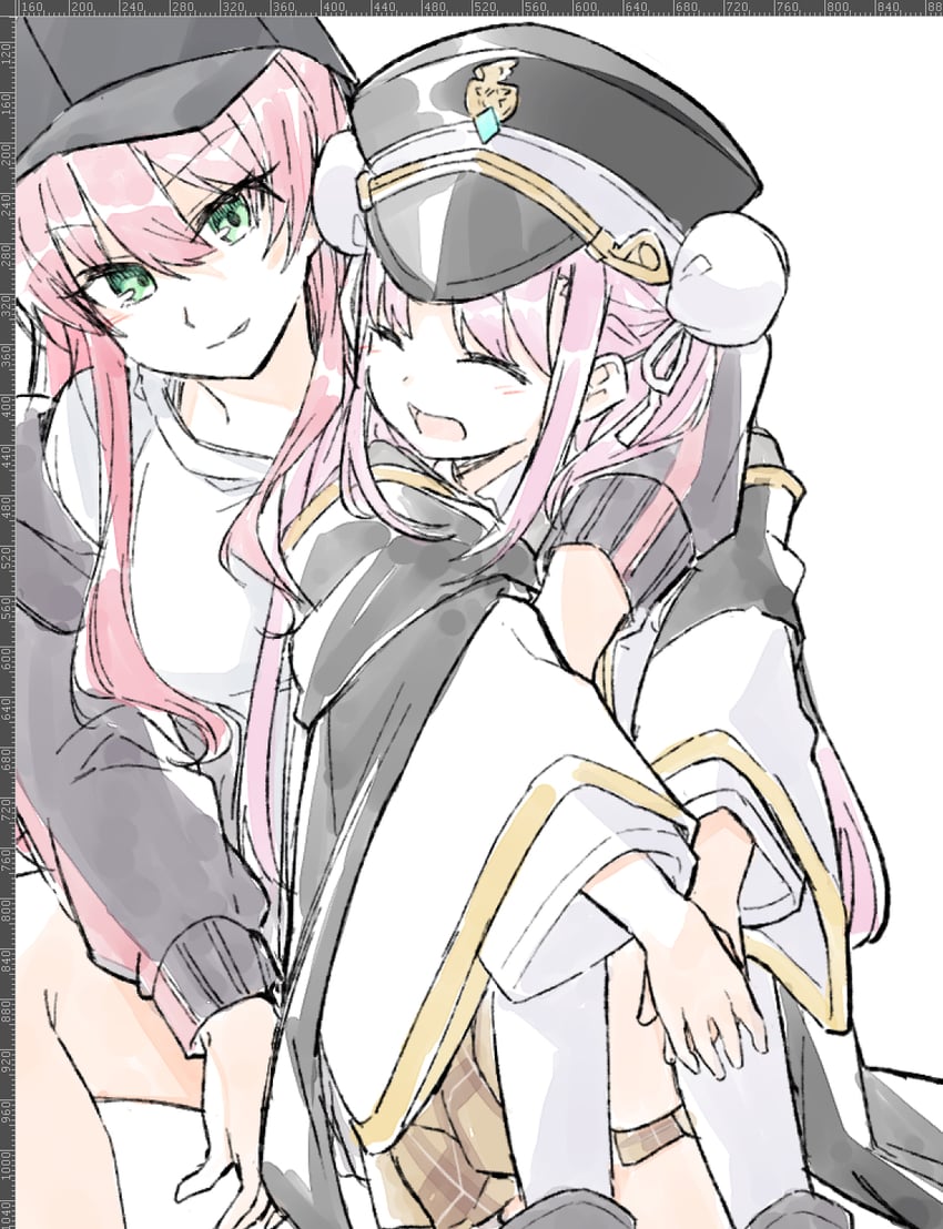 aikawa megumi and kunimi tama (heaven burns red) drawn by opi