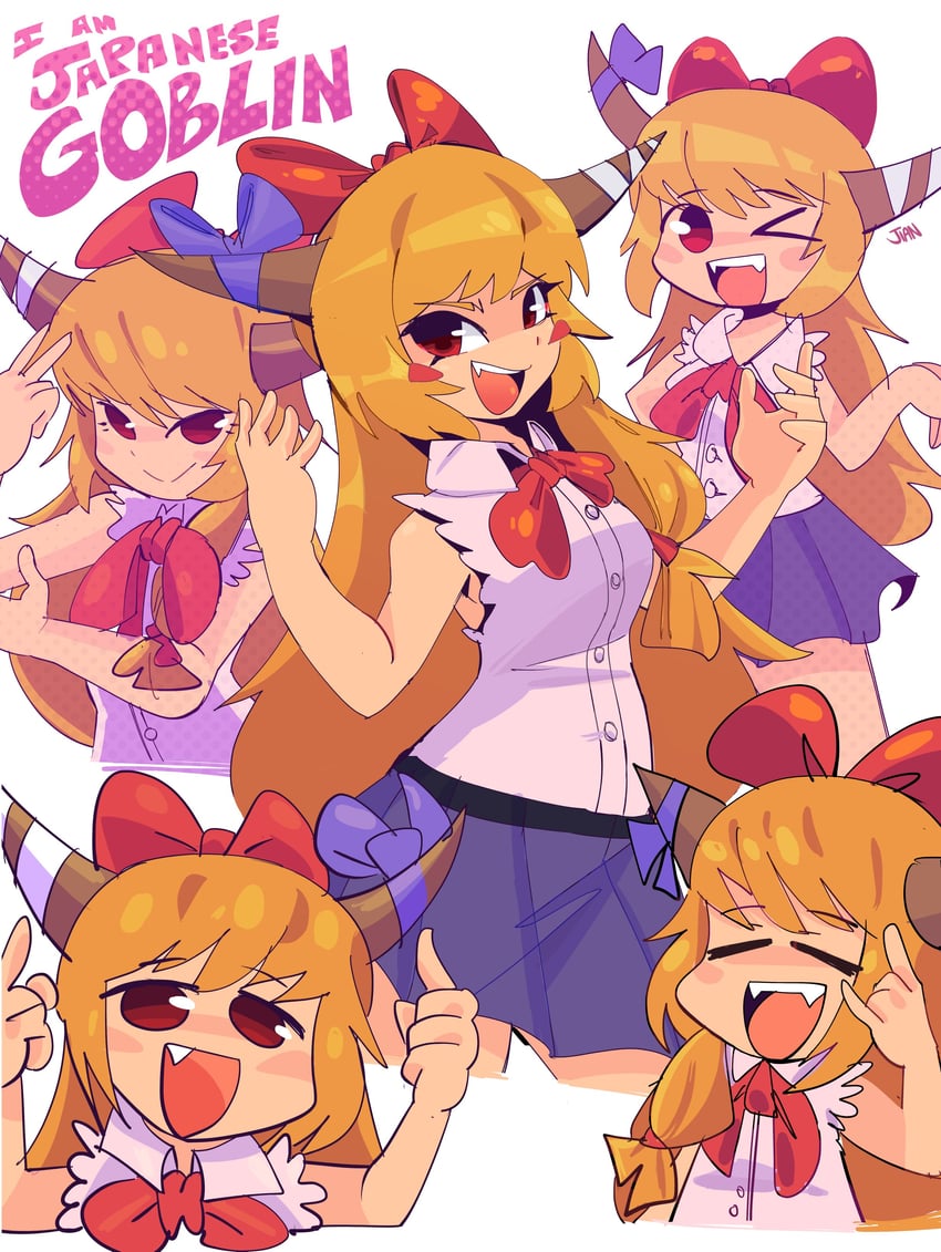 ibuki suika and yamin (touhou and 1 more) drawn by jiansketch