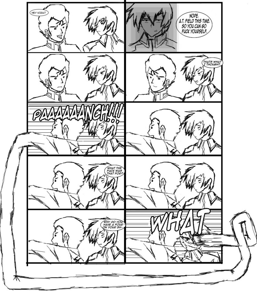 kira yamato and bright noa (gundam and 1 more)