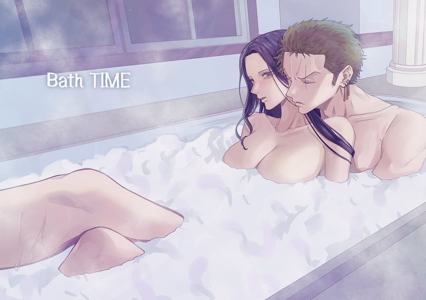 nico robin and roronoa zoro (one piece) drawn by nsgw