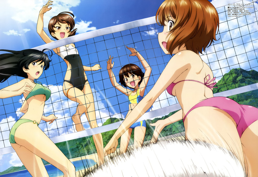 nishizumi miho, isuzu hana, isobe noriko, and kawanishi shinobu (girls und panzer and 1 more) drawn by yoshida_kousuke