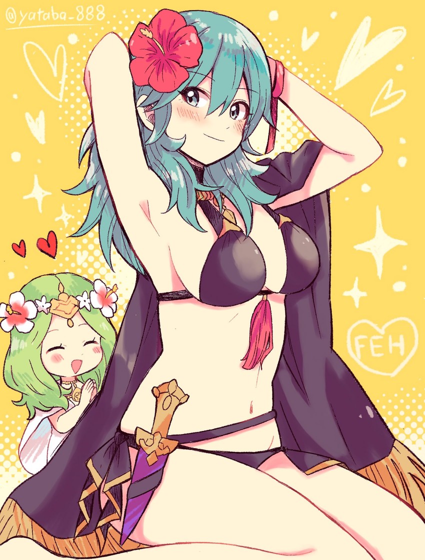 female byleth and rhea (fire emblem and 2 more) drawn by yataba