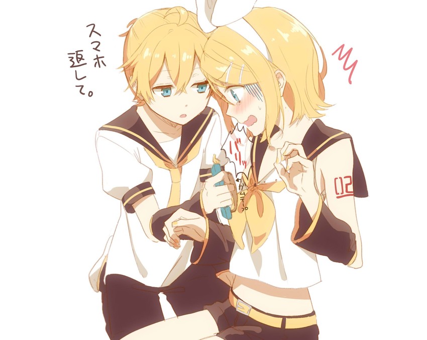 kagamine rin and kagamine len (vocaloid) drawn by jam_(zamuchi)