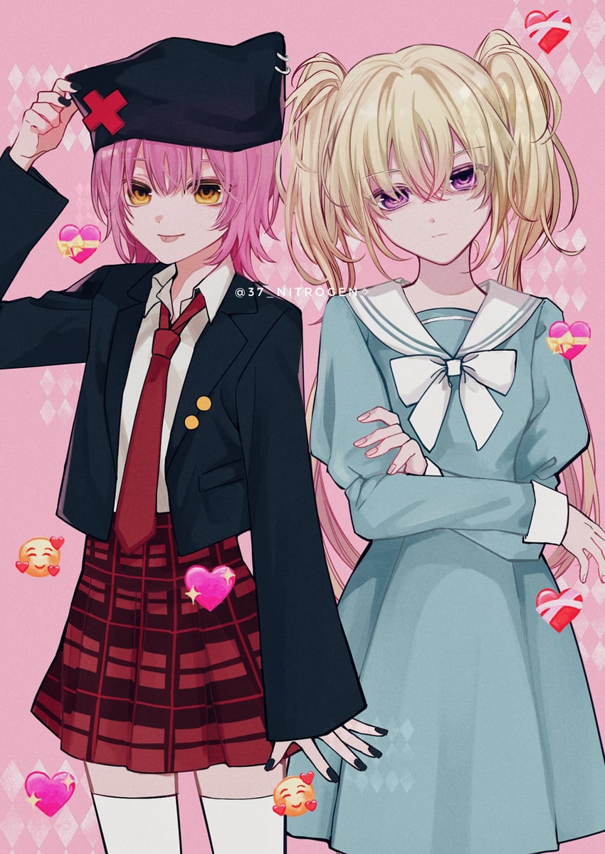hinamori amu and hoshina utau (shugo chara!) drawn by 37_nitrogen