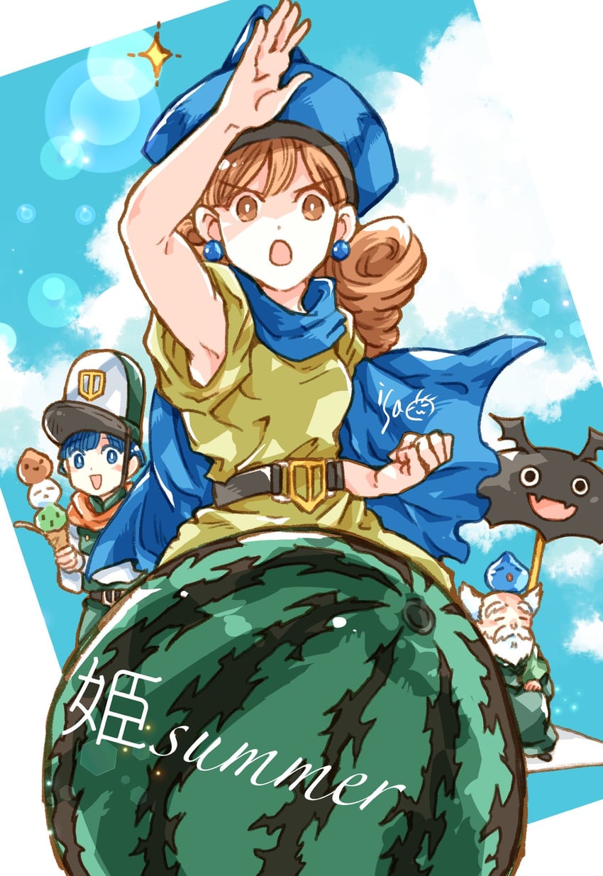 alena, clift, and brey (dragon quest and 1 more) drawn by isa_(chiyo-s)