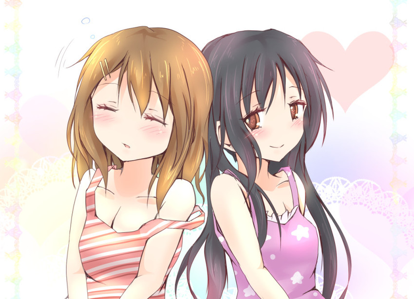 nakano azusa and hirasawa yui (k-on!) drawn by mickeysmith