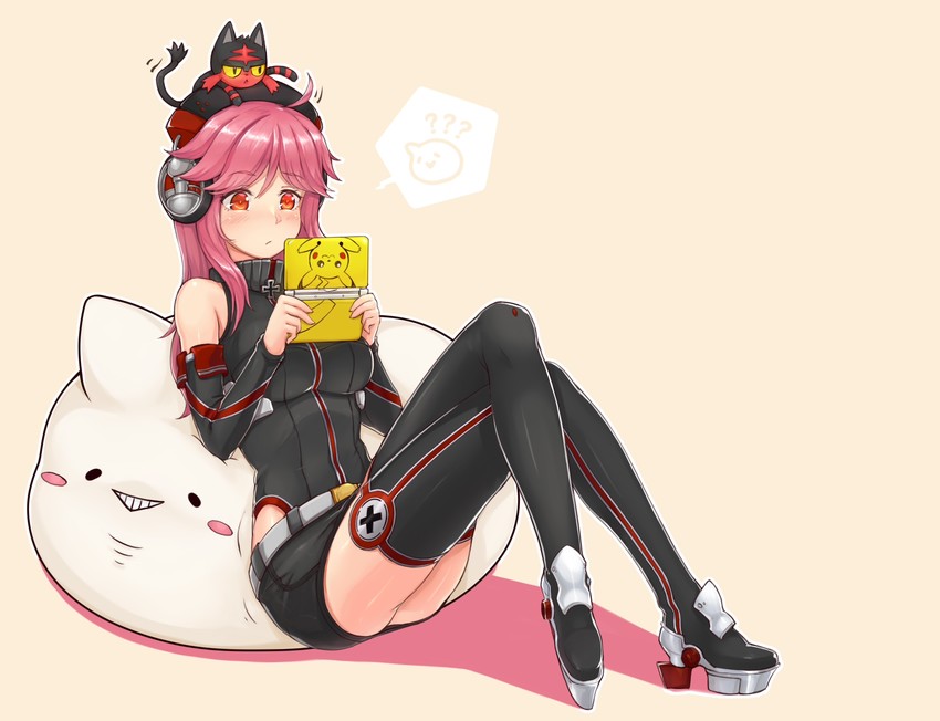 pikachu, litten, tirpitz, and galo (pokemon and 1 more) drawn by e_neko