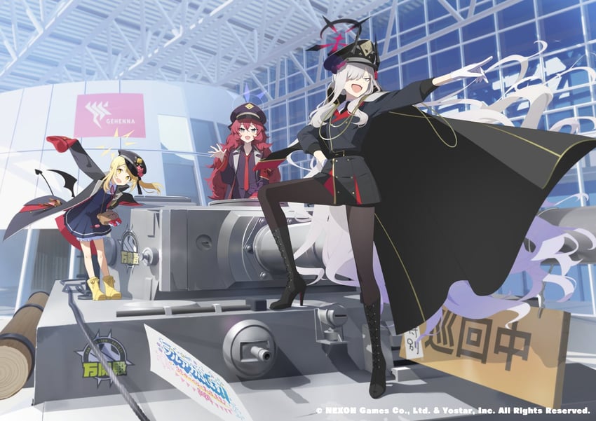 ibuki, iroha, and makoto (blue archive) drawn by akinashi_yuu