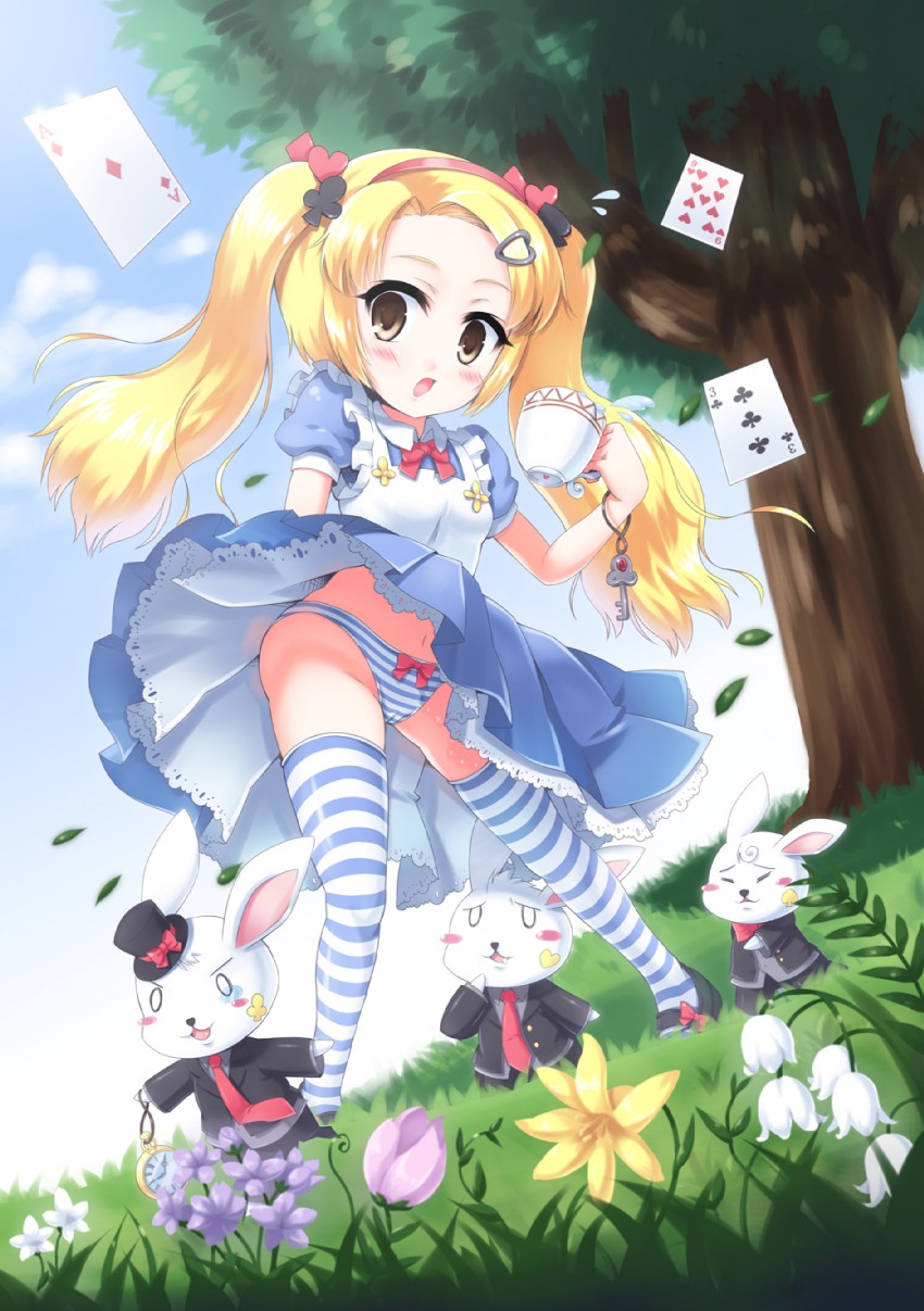 alice (alice's adventures in wonderland) drawn by morujii